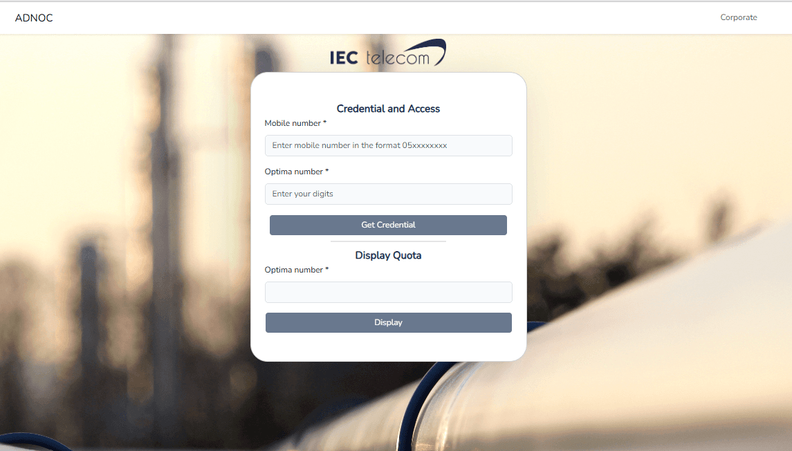 ADNOC Voucher Management Portal